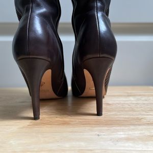 Tall chocolate brown Cole Haan boots